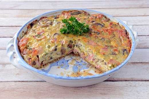 Bacon And Mushroom Crustless Quiche Simple Slimming World Recipes