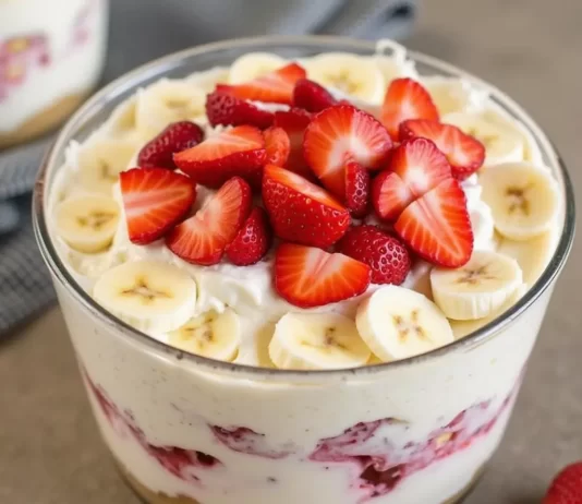 banana strawberry cheesecake salad