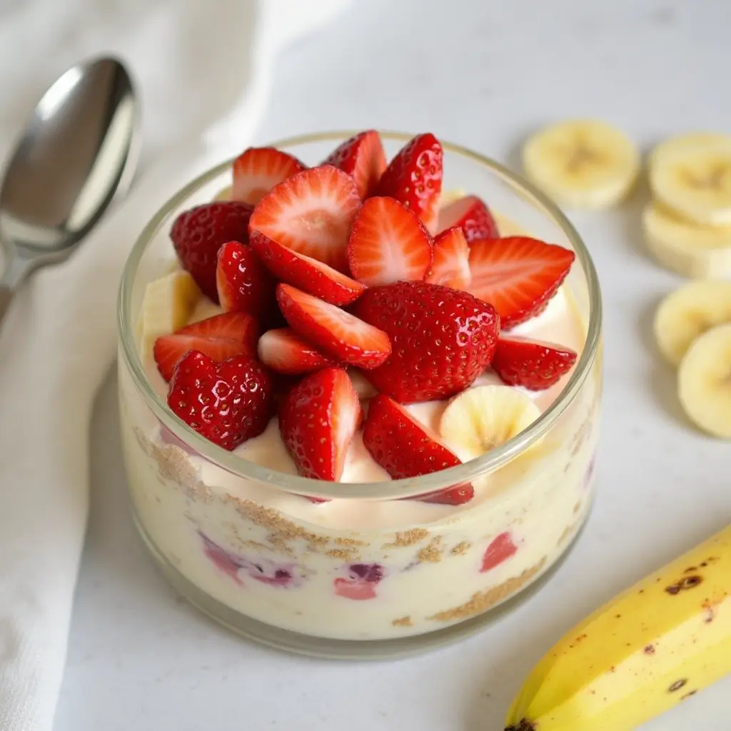 banana strawberry cheesecake salad