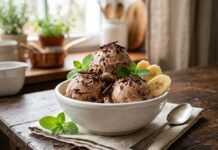 Creamy Banana Chocolate Ice Cream (Easy 3-Ingredient Homemade Recipe)