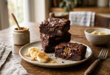 3-Ingredient Banana Brownies (Easy Fudgy Healthy Recipe)
